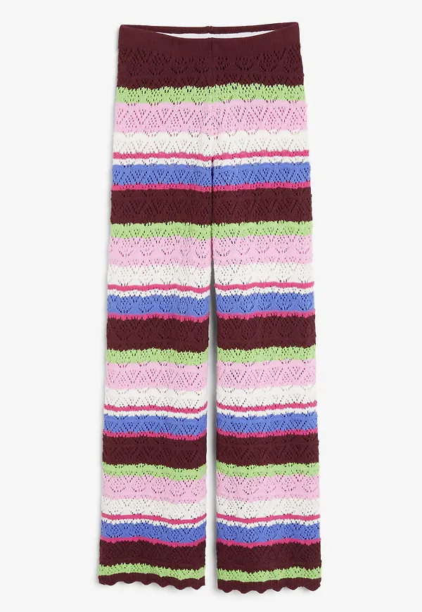 Crochet style trousers - Pink