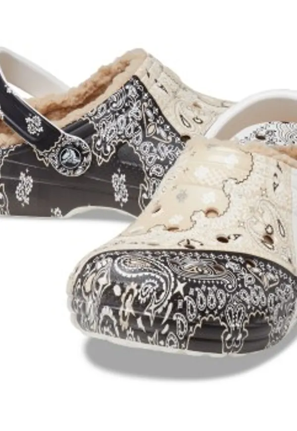 Crocs Classic Lined Bandana Clog Vit/Svart US M7/W9 (EU 39-40)