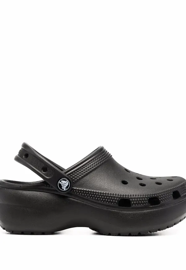 Crocs Classic platåtofflor - Svart