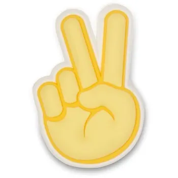 Crocs Jibbitz Peace Hand Sign Gul One Size Barn