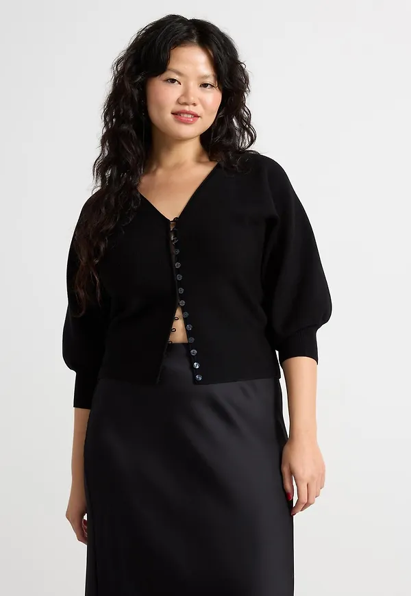 Croppad cardigan