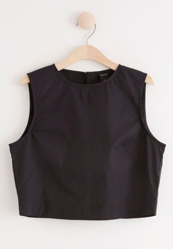 Croppad ärmlös blus