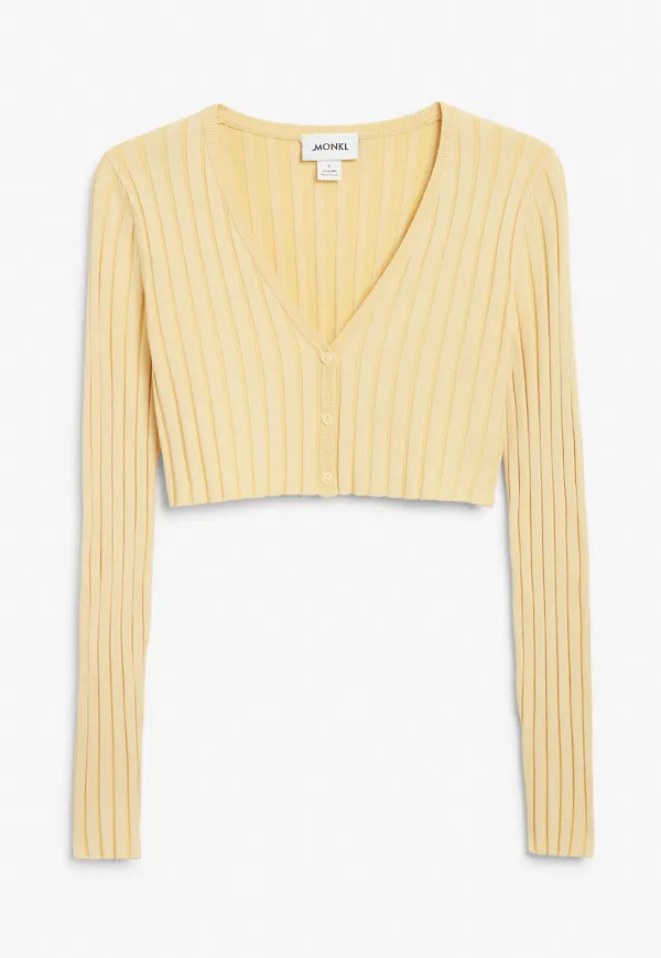 Cropped cardigan top - Yellow