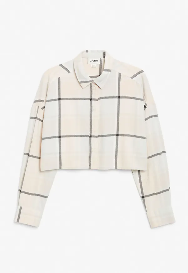 Cropped flannel shirt - Orange