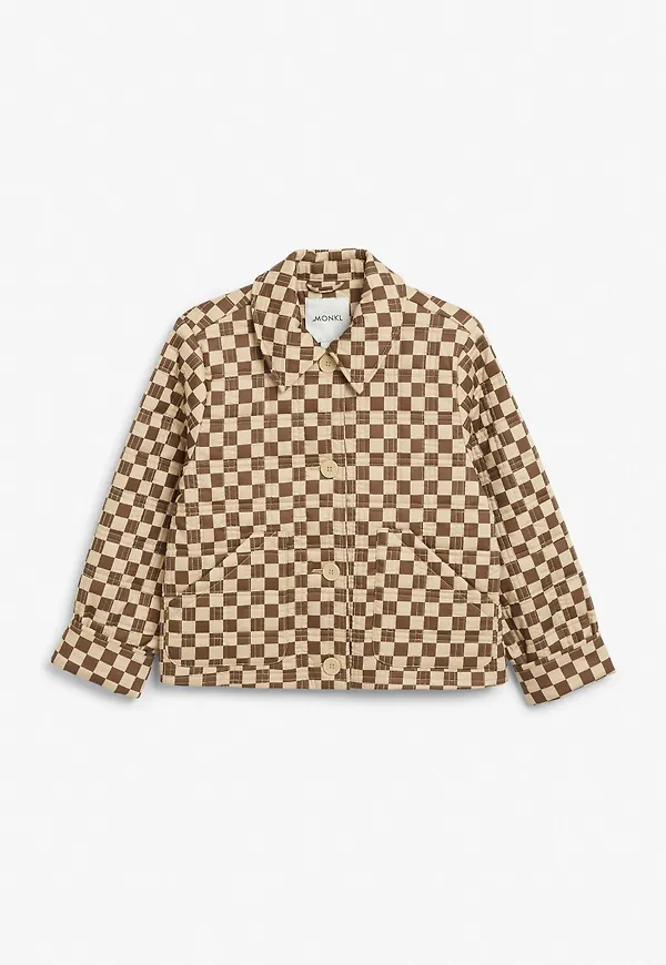 Cropped padded jacket - Beige
