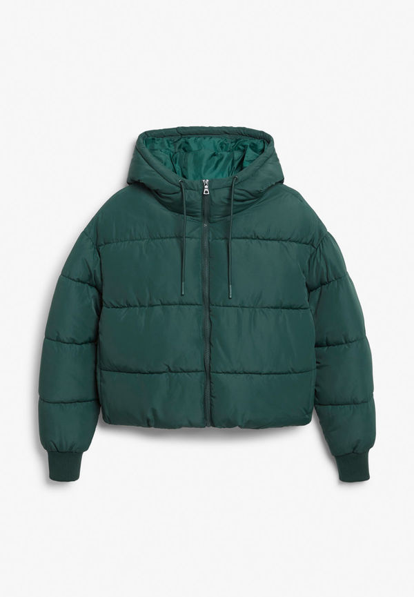 Cropped puffer jacket - Green