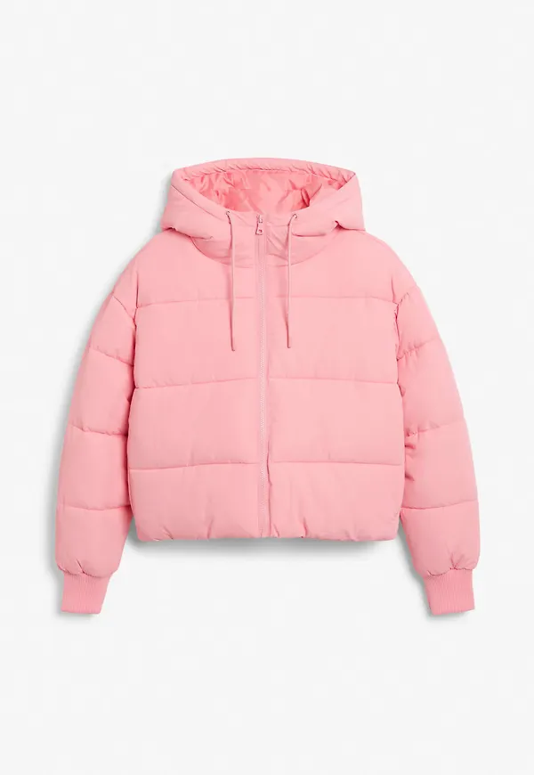 Cropped puffer jacket - Pink