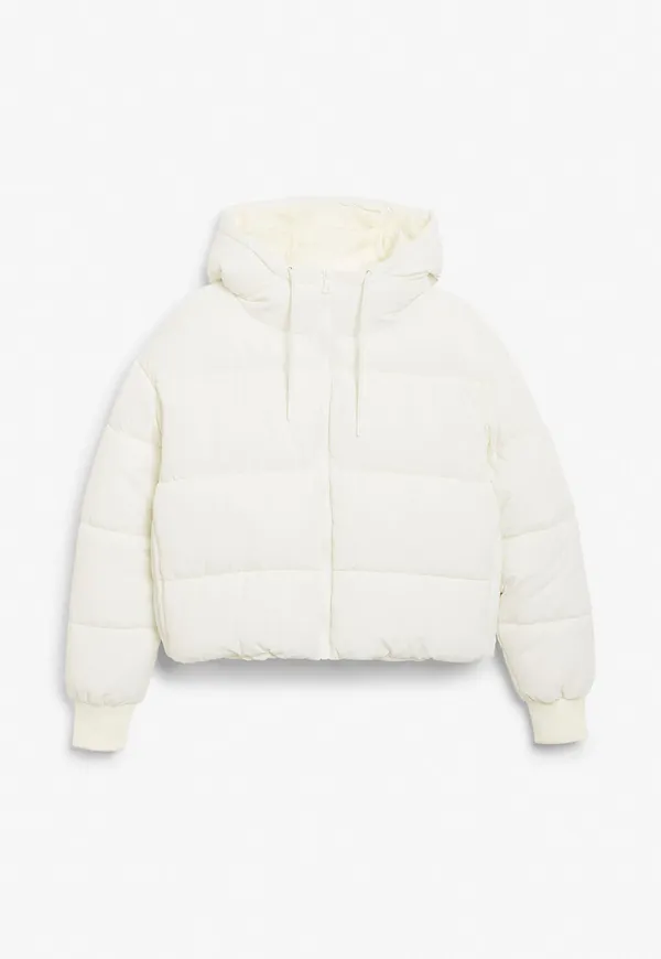 Cropped puffer jacket - White