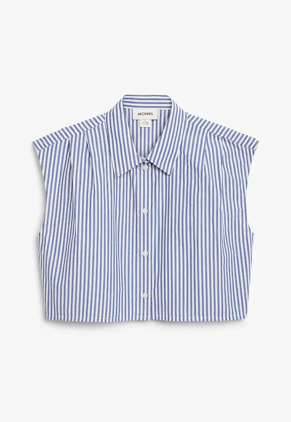 Cropped sleeveless shirt - Blue