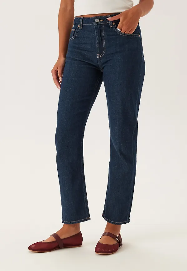 Cropped Straight Stretch Jeans