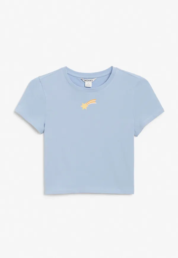 Cropped t-shirt - Blue