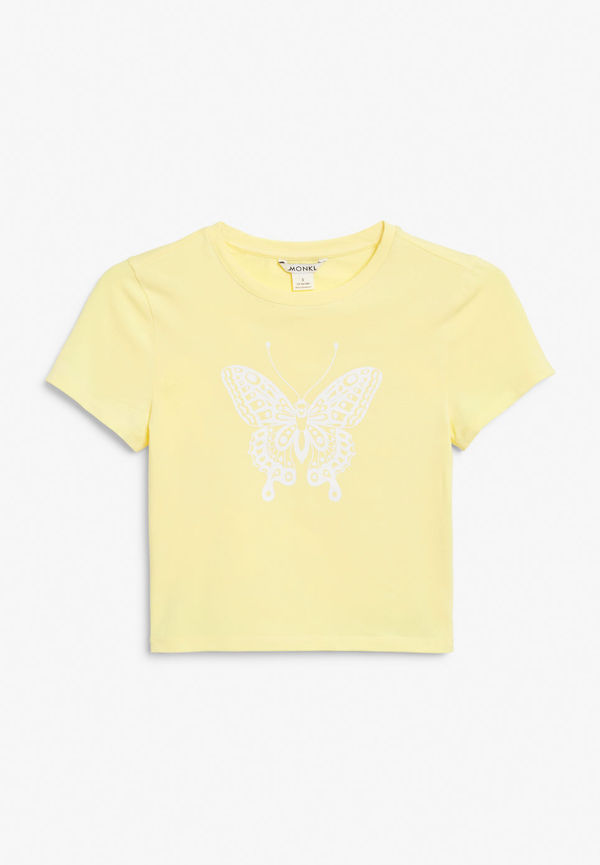 Cropped t-shirt - Yellow