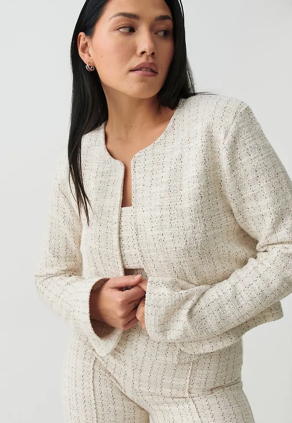 Cropped tweed jacket