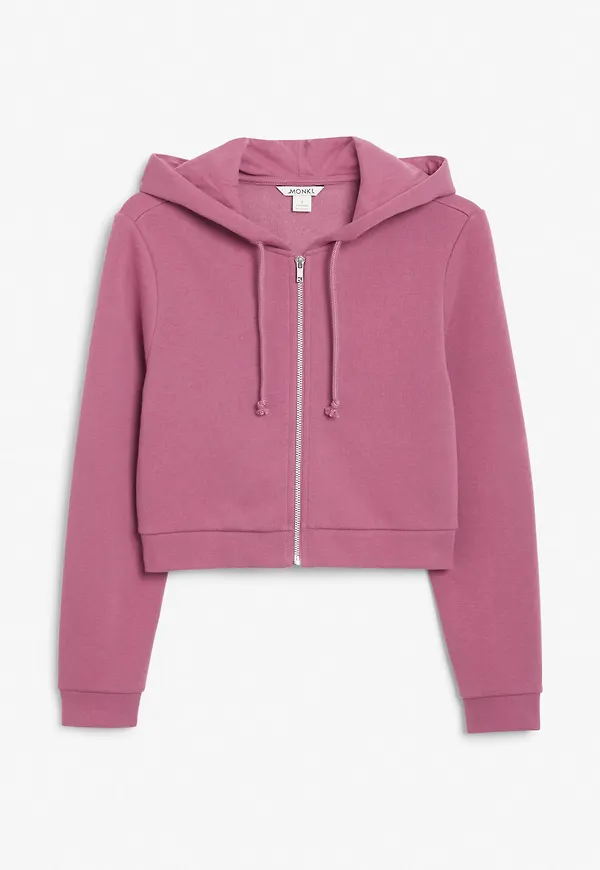 Cropped zip-up hoodie - Purple