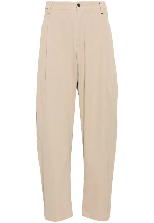 CROQUIS chinos med plisserad detalj - Brun