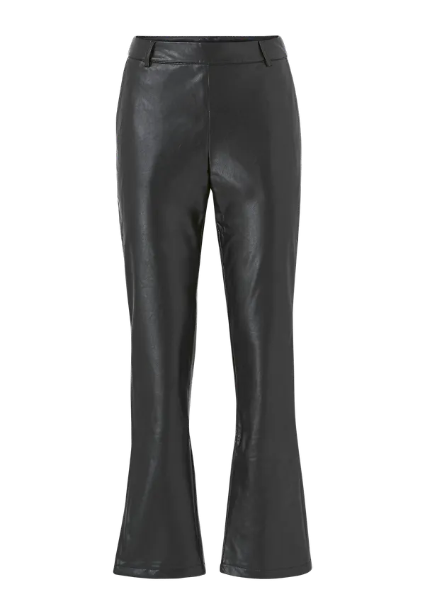 Culture - Byxor cuBecky PU Pants - Svart