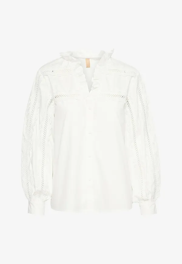 Culture - Blus cuLio Iris Lace Shirt - Vit