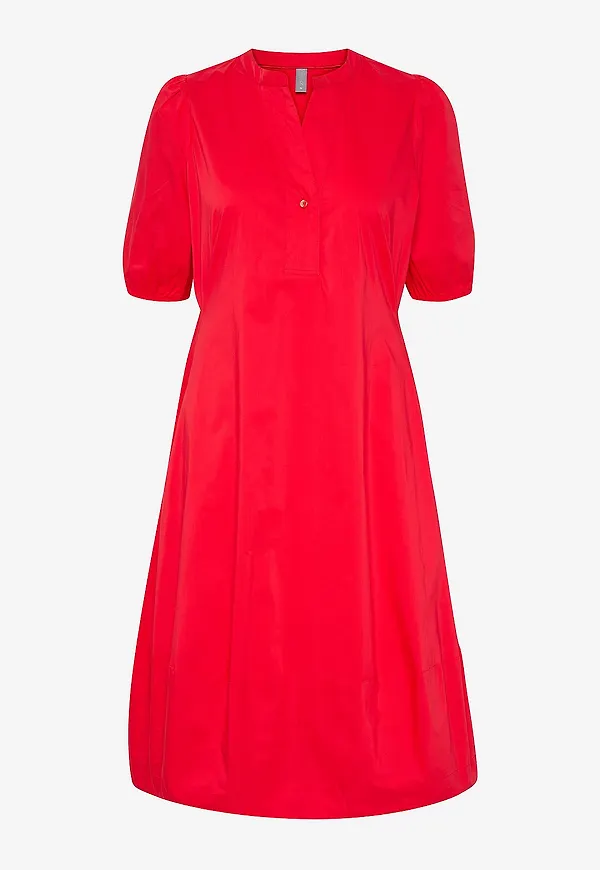 Culture - Klänning cuAntoinett SS Placket - Röd