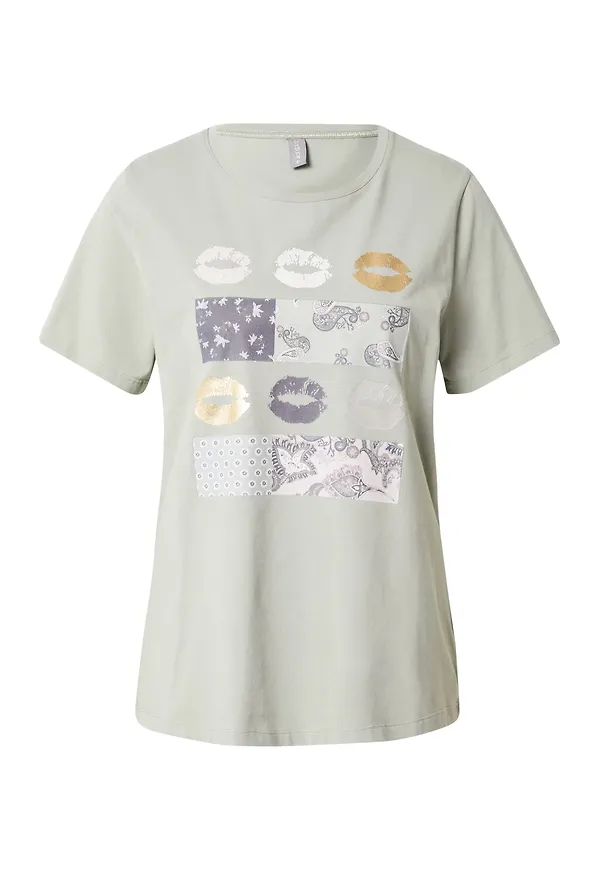 CULTURE T-shirt 'Gith' pastellgrön / blandade färger