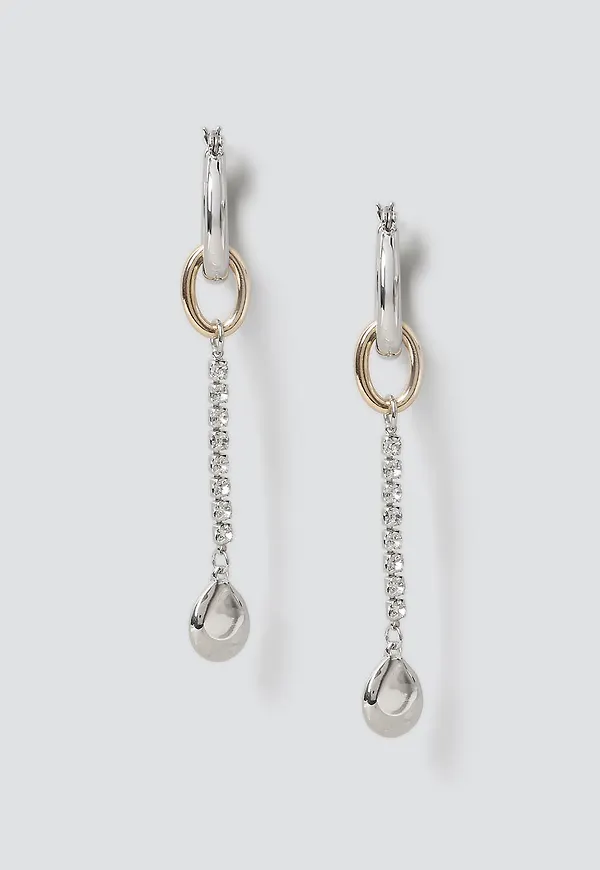 Cupchain Drop Hoop Earrings