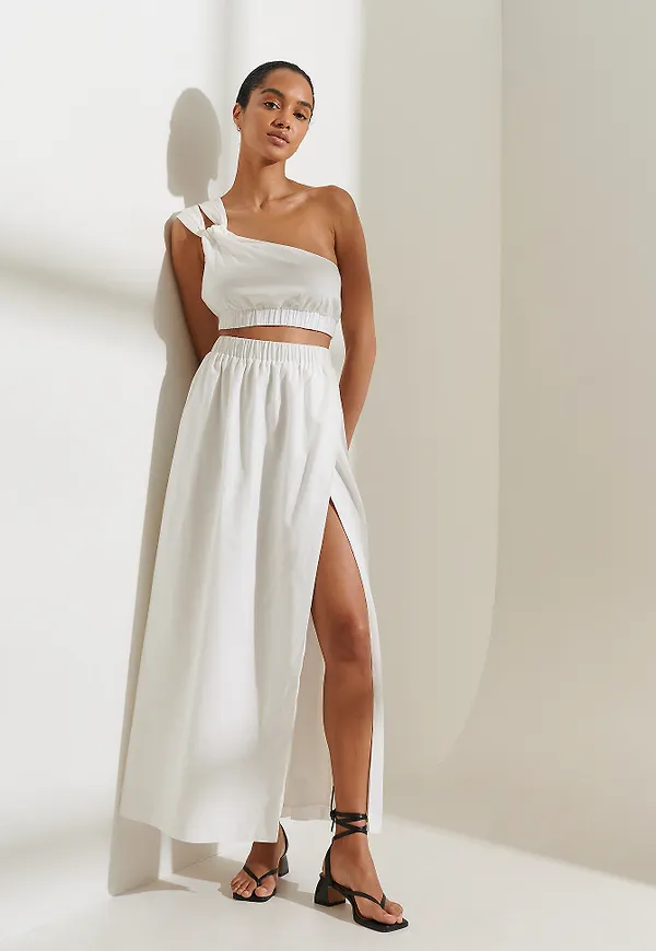 Curated Styles Gjord Av Linne Maxikjol - White