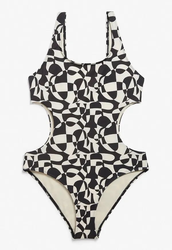 Cut-out swimsuit - Beige