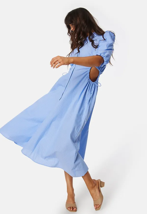 Cut out midi shirt dress