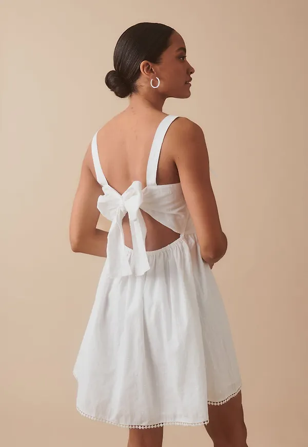 Cute bow mini dress