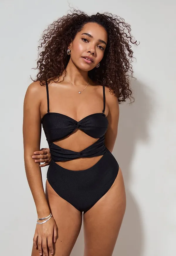 Cutout twist swimsuit