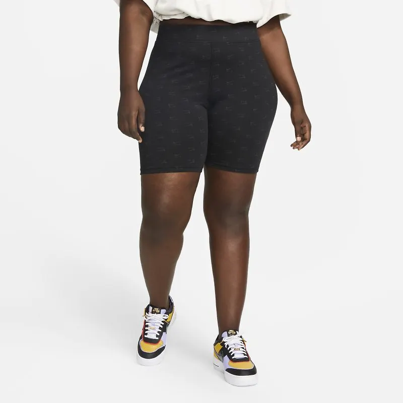 Cykelshorts Nike Air med hög midja för kvinnor - Svart