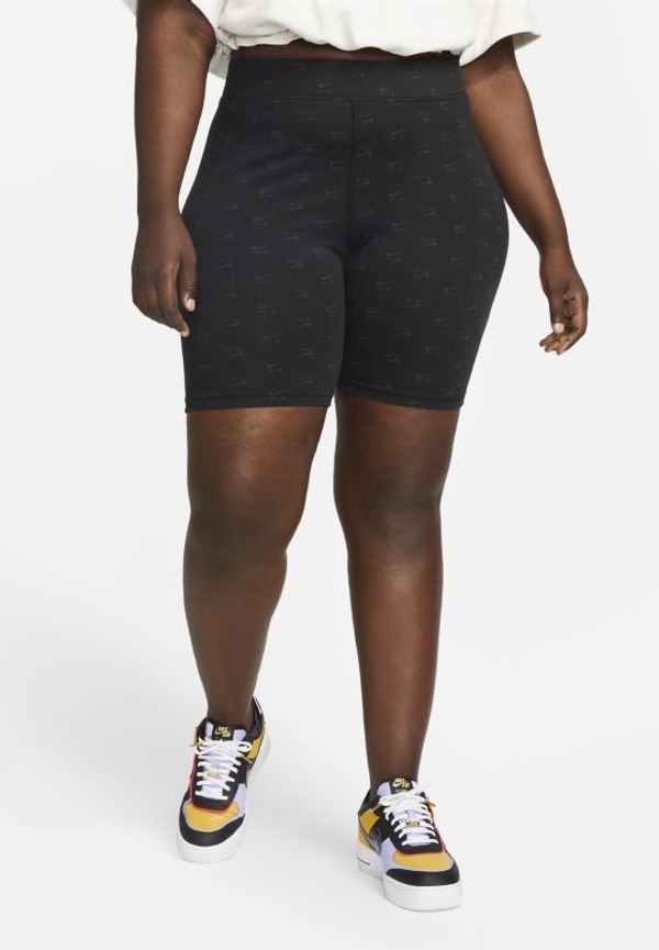 Cykelshorts Nike Air med hög midja för kvinnor - Svart