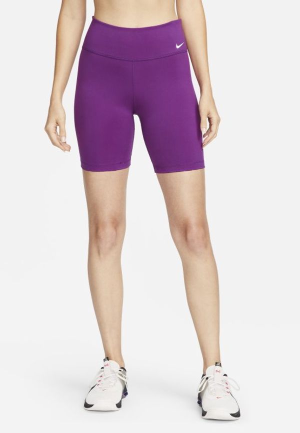Cykelshorts Nike One med medelhög midja 18 cm för kvinnor - Lila