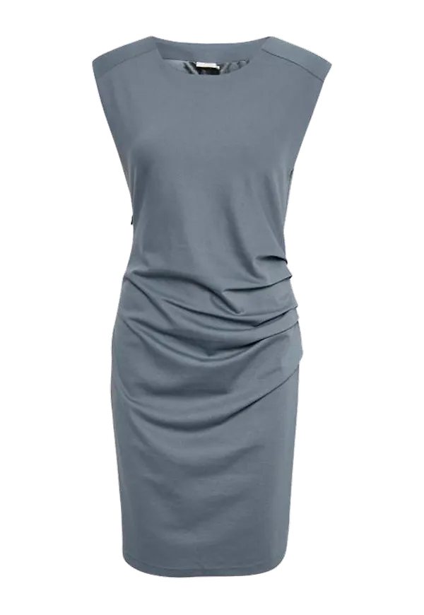 KAFFE - Klänning India Round-Neck Dress - Blå