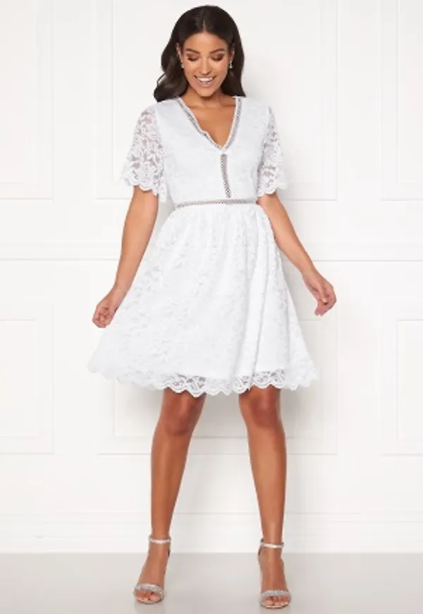 VILA Novo S/S Lace Dress Cloud Dancer 34