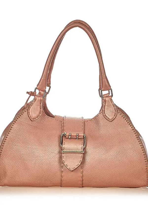 Fendi Selleria Sporty Leather Shoulder Bag