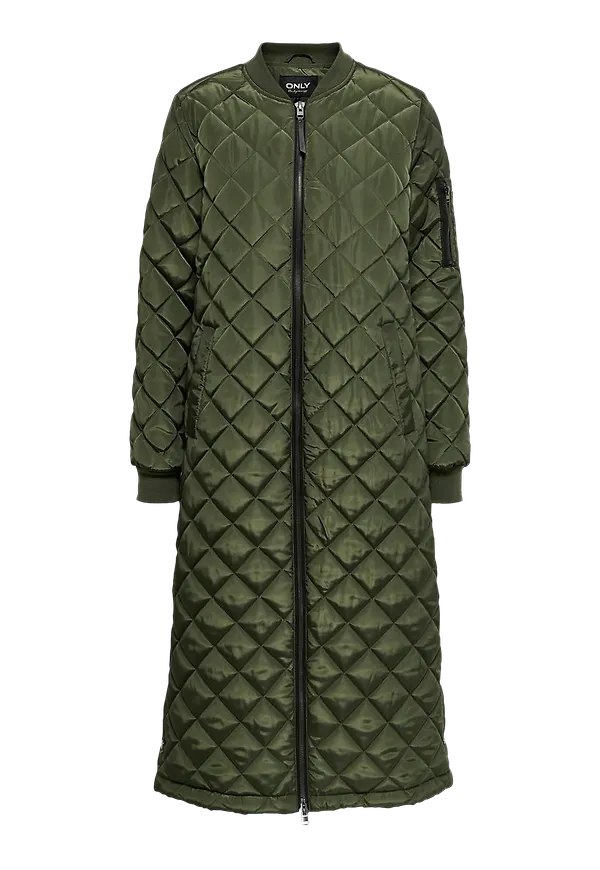 Only - Kappa onlJessica X-long Quilted Coat - Grön