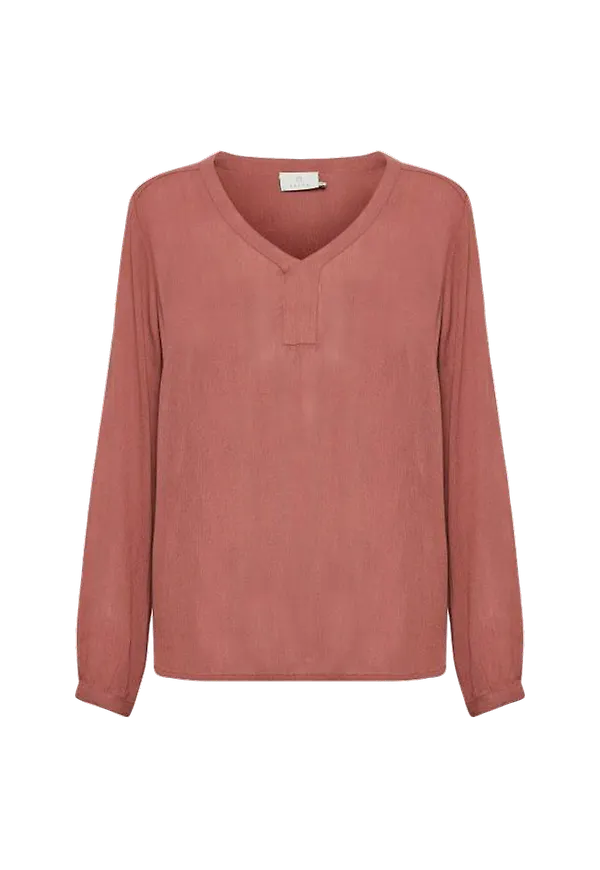 KAFFE - Blus Amber Blouse LS - Röd