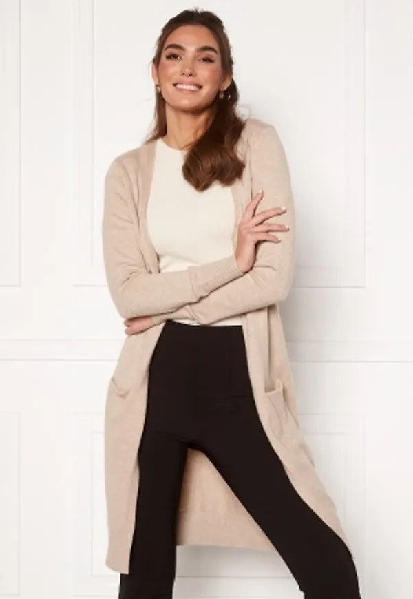 JDY Marco L/S Long Cardigan Beige melange XS
