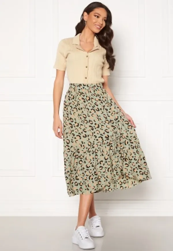 Pieces Dua HW Midi Skirt Desert Sage XS