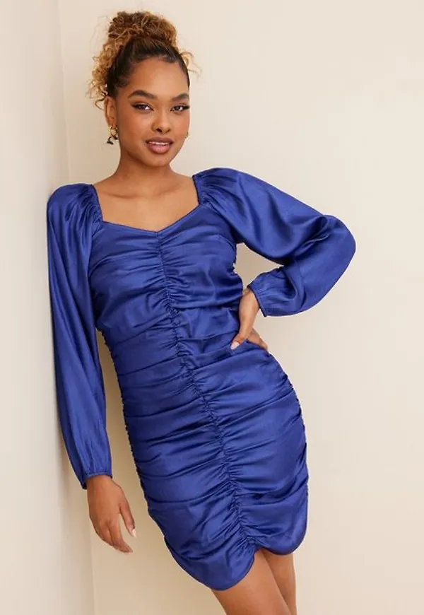Pieces Pcnellia Ls Dress D2D Fodralklänningar Deep Ultramarine