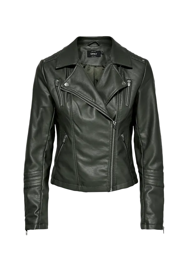 Only - Bikerjacka onlGemma Faux Leather Biker - Grå