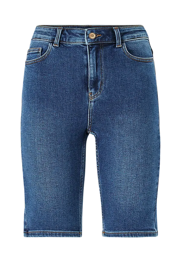 pieces - Jeansshorts pcKamelia Skn MW Long Shorts - Blå