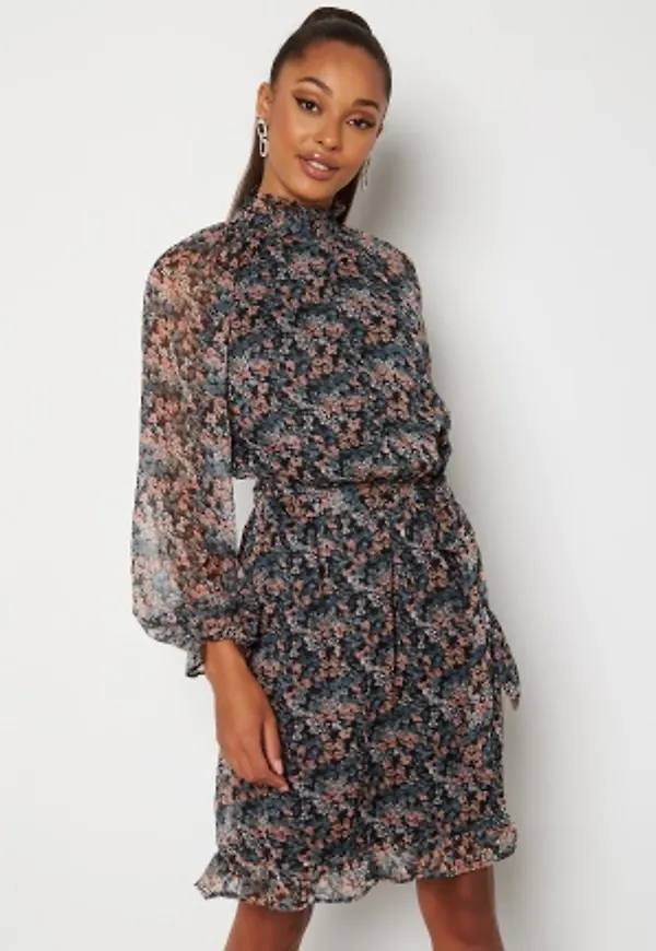 Sisters Point Unea Dress 811 Grey/Coral Flowe L