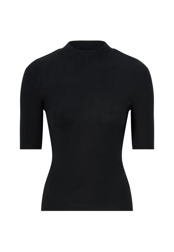 Lee - Topp Ribbed SS Tee - Svart