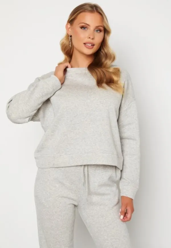 Pieces Chilli LS Sweat Light Grey Melange XS