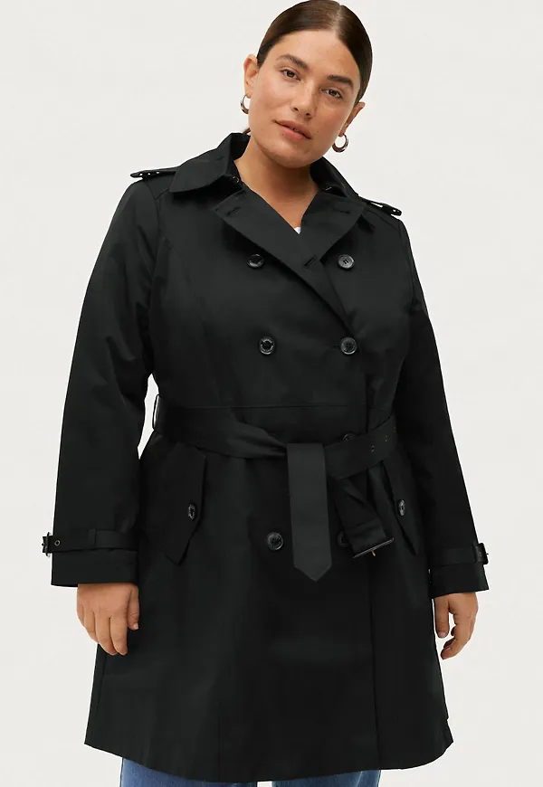Lauren Ralph Lauren Curve - Kappa Rain-Db Belted Trench - Svart