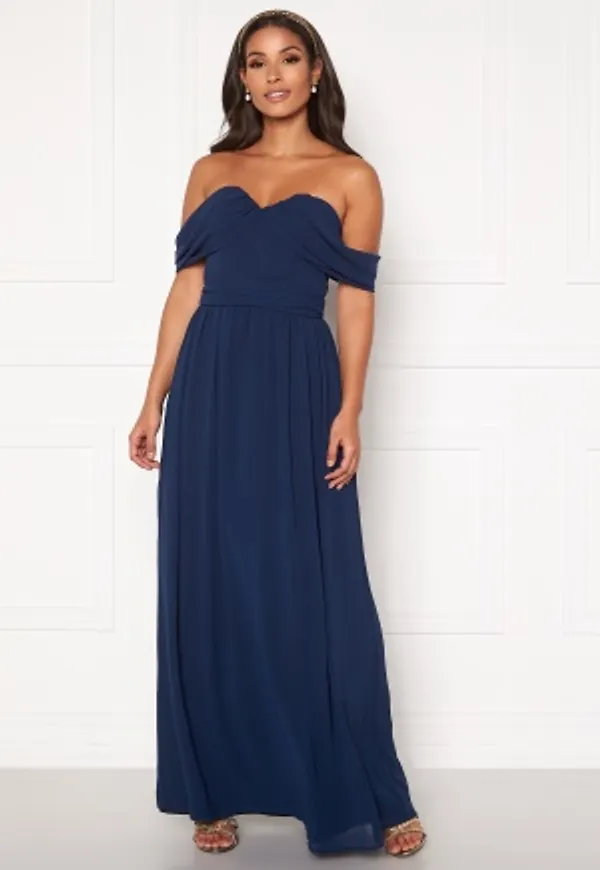 Chi Chi London Laine Maxi Dress Navy S (UK10)