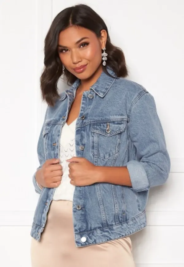 VERO MODA Katrina LS Loose Jacket Light Blue Denim XS