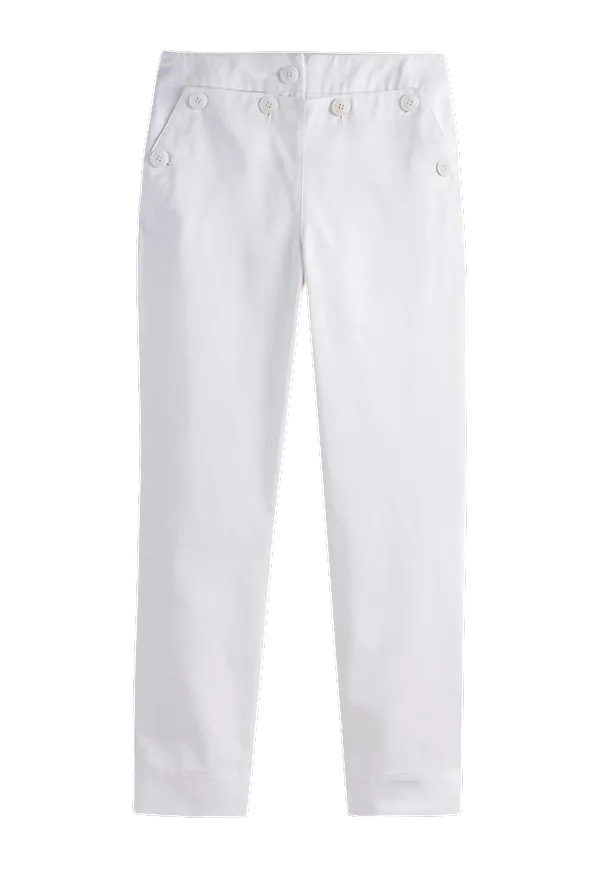 La Redoute - Byxa med dubbel knäppning och hög midja - Vit