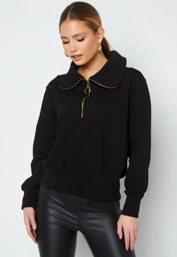Trendyol Half Zip Sweatshirt Black S